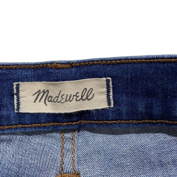 Madewell 10” High Rise Skinny Women Medium Wash Jeans Sz 23x27 Denim Raw Hem - Picture 5 of 13
